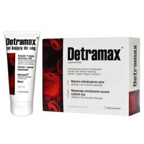 Detramax, tabletki, 60 szt. + Detramax, kojący żel do nóg, 100 ml - zdjęcie produktu