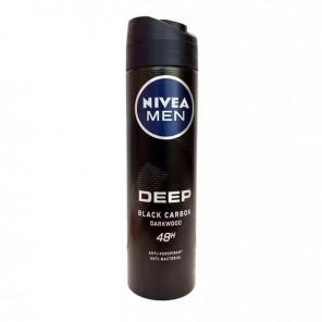 Nivea Men Deep Black Carbon Darkwood, antyperspirant, spray, 150 ml - zdjęcie produktu