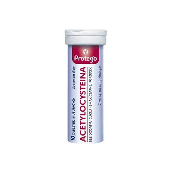 Protego Acetylocysteina, tabletki musujące, 10 szt. - zdjęcie produktu