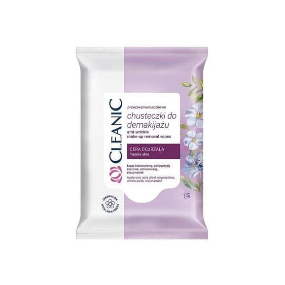 Cleanic, chusteczki do demakijażu, cera dojrzała, 10 szt. - zdjęcie produktu