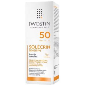 Iwostin Solecrin Sensitive, kojąca emulsja ochronna, skóra wrażliwa, SPF 50, 100 ml - zdjęcie produktu
