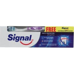 Signal Cavity Protection, pasta do zębów 100 ml + szczoteczka do zębów, 1 szt. - zdjęcie produktu