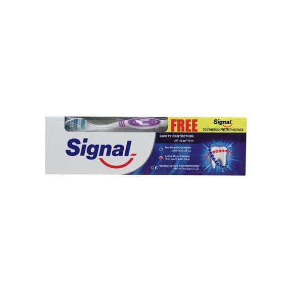 Signal Cavity Protection, pasta do zębów 100 ml + szczoteczka do zębów, 1 szt. - zdjęcie produktu