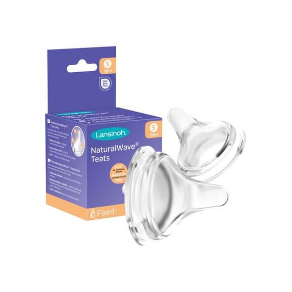 Lansinoh, smoczek NaturalWave do butelki, wolny przepływ, 0-3 m, 2 szt. - zdjęcie produktu
