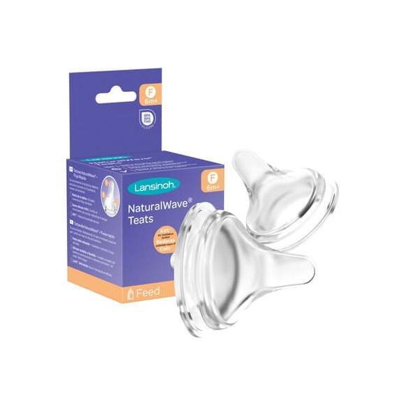Lansinoh, smoczek NaturalWave do butelki, szybki przepływ, 6m+, 2 szt. - zdjęcie produktu