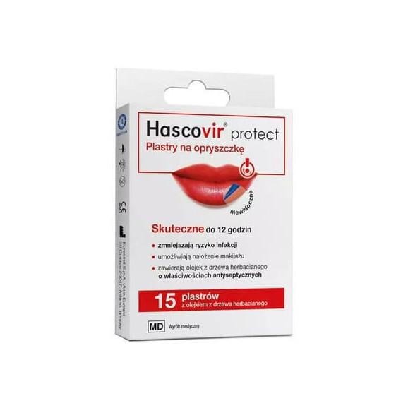 Hascovir Protect, plastry na opryszczkę, 15 szt. - zdjęcie produktu