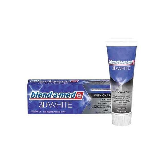 Blend-a-Med 3D White Charcoal, pasta do zębów, 75 ml - zdjęcie produktu