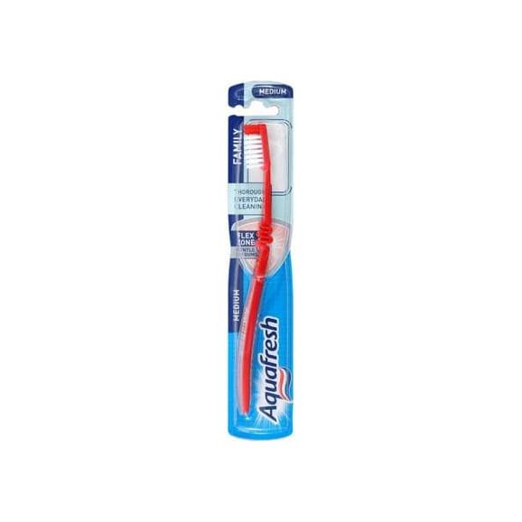 Aquafresh Family, szczoteczka do zębów, Medium, 1 szt. - zdjęcie produktu