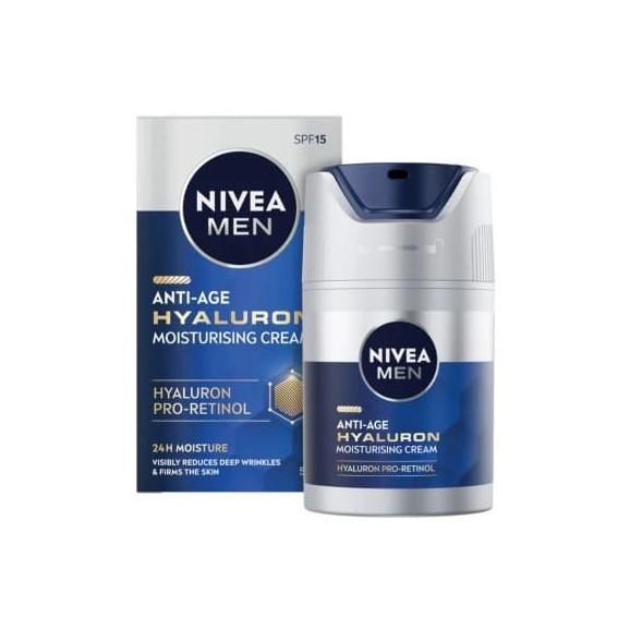 Nivea Men Anti-Age Hyaluron, krem przeciwzmarszczkowy, SPF 15, 50 ml - zdjęcie produktu
