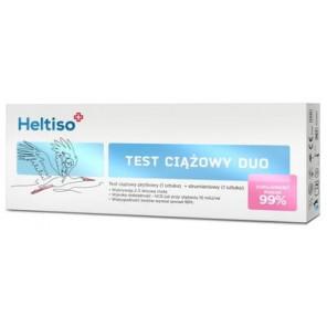 Heltiso Test Ciążowy Duo, dwupak: test płytkowy + test strumieniowy, 2 szt. - zdjęcie produktu