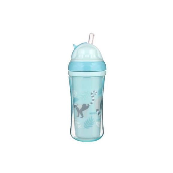 Canpol Babies, bidon ze składaną rurką silikonową, lemur, 260 ml - zdjęcie produktu