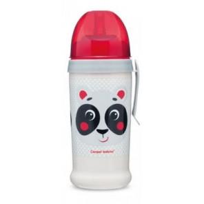 Canpol Babies, bidon niekapek z silikonową słomką, Hello Little Panda, 350 ml - zdjęcie produktu