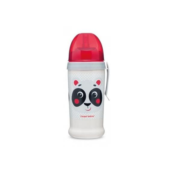 Canpol Babies, bidon niekapek z silikonową słomką, Hello Little Panda, 350 ml Canpol Babies, bidon niekapek z silikonową słomką, Hello Little Panda, 350 ml - zdjęcie produktu