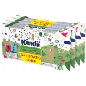 Cleanic Kindii Natural Balance, chusteczki nawilżane dla niemowląt i dzieci, 4 x 60 szt. - zdjęcie produktu