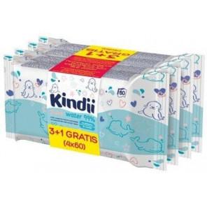 Cleanic Kindii Pure Water 99%, chusteczki nawilżane dla niemowląt i dzieci, 4 x 60 szt. - zdjęcie produktu
