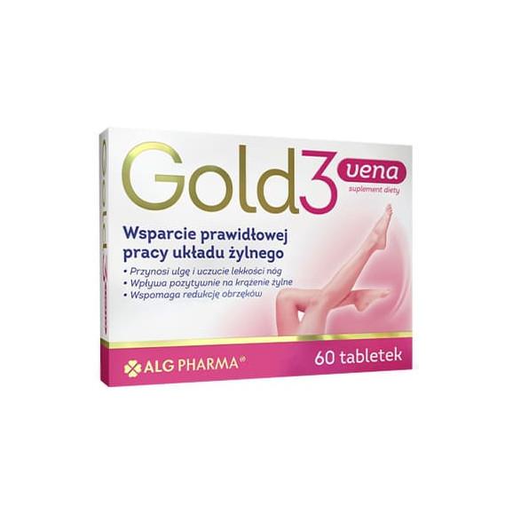 Alg Pharma Gold 3 Vena, kapsułki, 60 szt. Alg Pharma Gold 3 Vena, kapsułki, 60 szt. - zdjęcie produktu