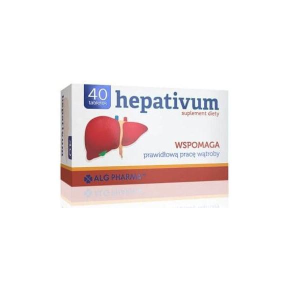 Alg Pharma Hepativum, tabletki, 40 szt. - zdjęcie produktu