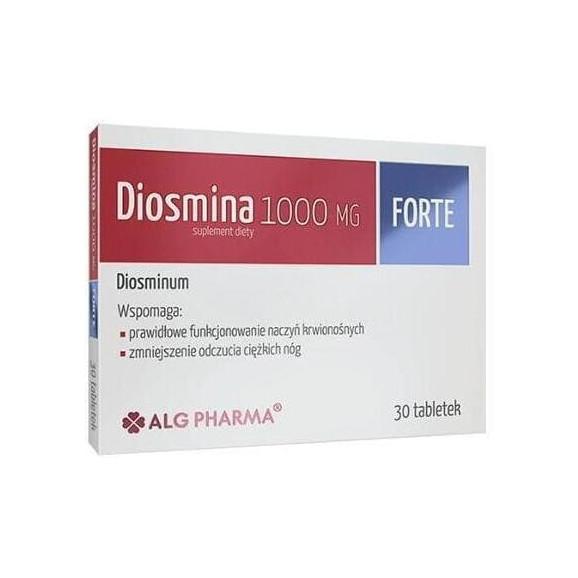 Alg Pharma Diosmina Forte 1000 mg, tabletki, 30 szt. - zdjęcie produktu