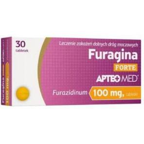 Furagina Forte Apteo Med, 100 mg, tabletki, 30 szt., KRÓTKA DATA - [30.06.2024] - zdjęcie produktu