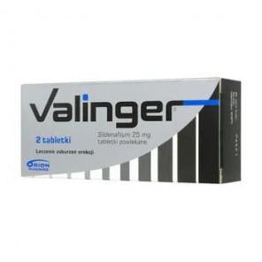 Valinger, tabletki powlekane, 25 mg, 2 szt., KRÓTKA DATA - [30.06.2024] - zdjęcie produktu