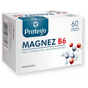 Protego Magnez B6, tabletki powlekane, 60 szt., KRÓTKA DATA - [31.05.2024] - zdjęcie produktu