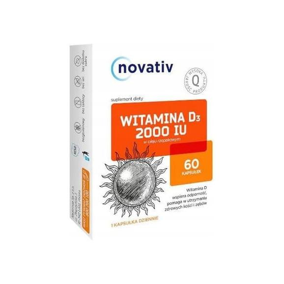 Novativ Witamina D3 2000 IU, kapsułki, 60 szt. - zdjęcie produktu