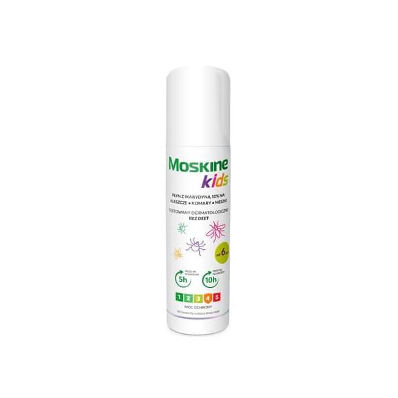 Moskine Kids, płyn na kleszcze, komary i meszki dla dzieci od 6. miesiąca życia, 80 ml - zdjęcie produktu