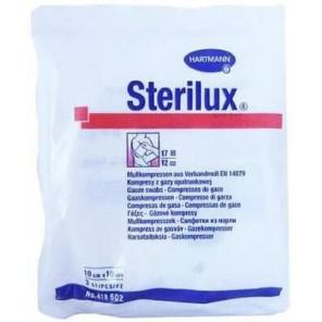Sterilux ES, kompresy jałowe z gazy, 17-nitkowe, 12-warstwowe, 10 cm x 10 cm, 3 szt. - zdjęcie produktu
