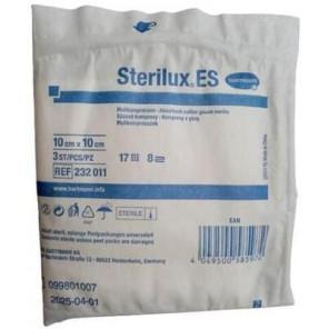 Sterilux ES, kompresy jałowe z gazy, 17-nitkowe, 8-warstwowe 10 cm x 10 cm, 3 szt. - zdjęcie produktu