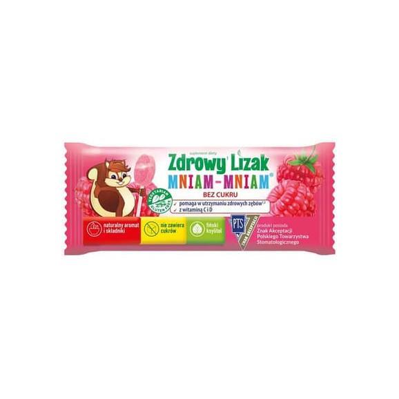 Zdrowy Lizak Mniam-mniam, smak malinowy, 1 szt. - zdjęcie produktu