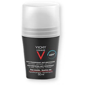 Vichy Homme, dezodorant-antyperspirant 48h, skóra wrażliwa, roll-on, 50 ml - zdjęcie produktu