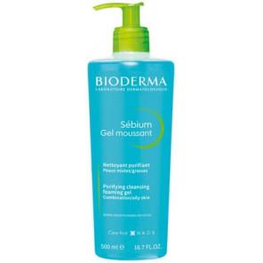 Bioderma Sebium Gel Moussant, antybakteryjny żel do mycia twarzy, cera mieszana i trądzikowa, 500 ml - zdjęcie produktu