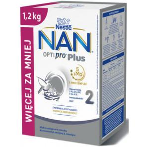 Nestle NAN Optipro Plus 2 HM-O, mleko następne dla niemowląt powyżej 6 miesiąca, 1,2 kg - zdjęcie produktu
