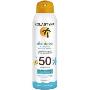 Kolastyna dla dzieci na mokrą i suchą skórę, spray ochronny do opalania, SPF 50, 150 ml - zdjęcie produktu