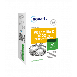 Novativ Witamina C 1000 mg z bioflawonoidami, 30 kaps., KRÓTKA DATA - [31.07.2024] - zdjęcie produktu