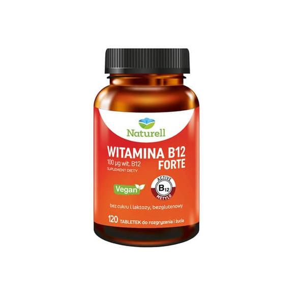 Naturell Witamina B12 Forte, tabletki do rozgryzania i żucia, 120 szt. - zdjęcie produktu