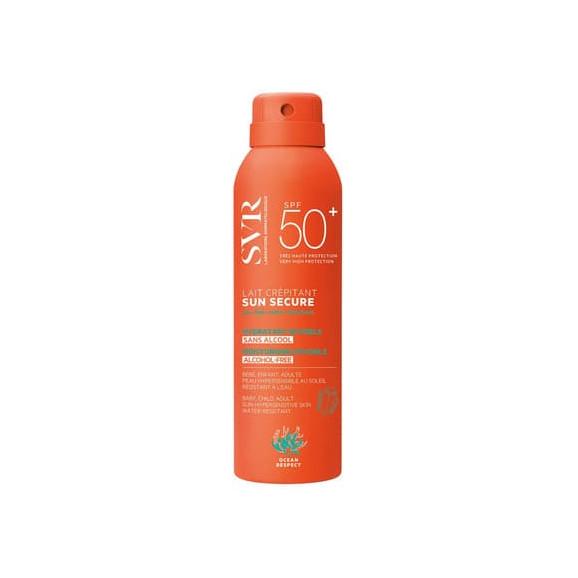 SVR Sun Secure Lait Crepitant, mleczna pianka ochronna, SPF 50+, spray, 200 ml SVR Sun Secure Lait Crepitant, mleczna pianka ochronna, SPF 50+, spray, 200 ml - zdjęcie produktu