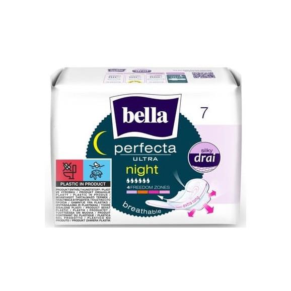 Bella Perfecta Ultra Night, podpaski higieniczne ze skrzydełkami, ekstra długie, 7 szt. Bella Perfecta Ultra Night, podpaski higieniczne ze skrzydełkami, ekstra długie, 7 szt. - zdjęcie produktu