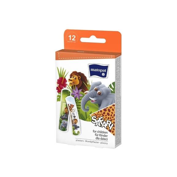 Matopat Safari, plastry dla dzieci z opatrunkiem, 12 szt. - zdjęcie produktu
