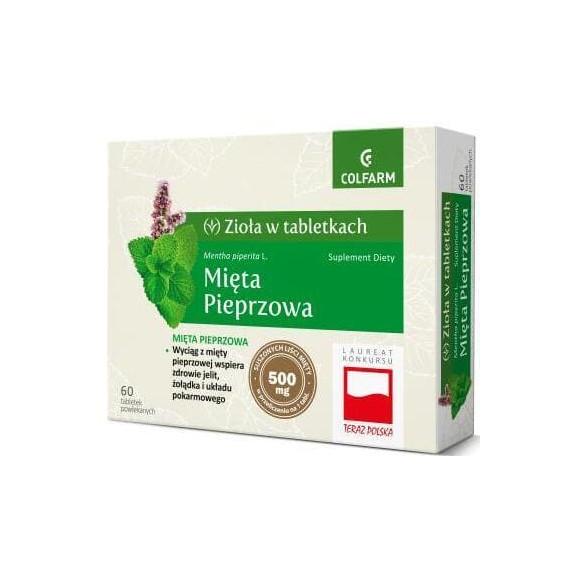 Colfarm Mięta pieprzowa, tabletki, 60 szt. - zdjęcie produktu