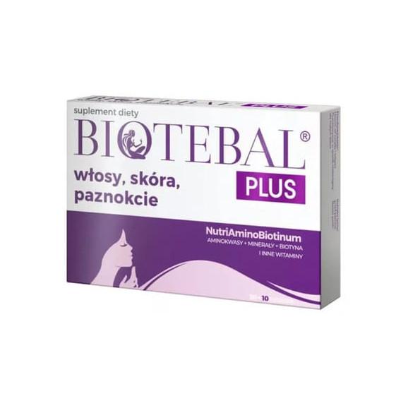 Biotebal Plus, włosy, skóra, paznokcie, tabletki, 40 szt. Biotebal Plus, włosy, skóra, paznokcie, tabletki, 40 szt. - zdjęcie produktu