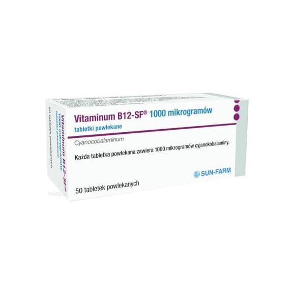 Vitaminum B12-SF 1 mg, tabletki, 50 szt. Vitaminum B12-SF 1 mg, tabletki, 50 szt. - zdjęcie produktu