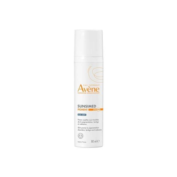Avene SunsiMed Pigment Blue Light, krem z bardzo wysoką ochroną SPF 50+, skóra z przebarwieniami, 80 ml Avene SunsiMed Pigment Blue Light, krem z bardzo wysoką ochroną SPF 50+, skóra z przebarwieniami, 80 ml - zdjęcie produktu