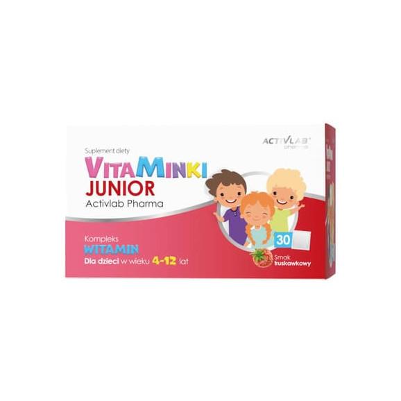 ActivLab Pharma VitaMinki Junior, smak truskawkowy, saszetki, 30 szt. - zdjęcie produktu