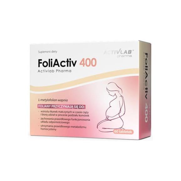 ActivLab Pharma FoliActiv 400, tabletki, 60 szt. ActivLab Pharma FoliActiv 400, tabletki, 60 szt. - zdjęcie produktu