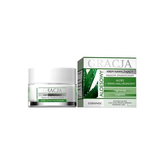 Gracja Aloes, krem nawilżający, wyciąg z aloesu + kwas hialuronowy, 50 ml - zdjęcie produktu