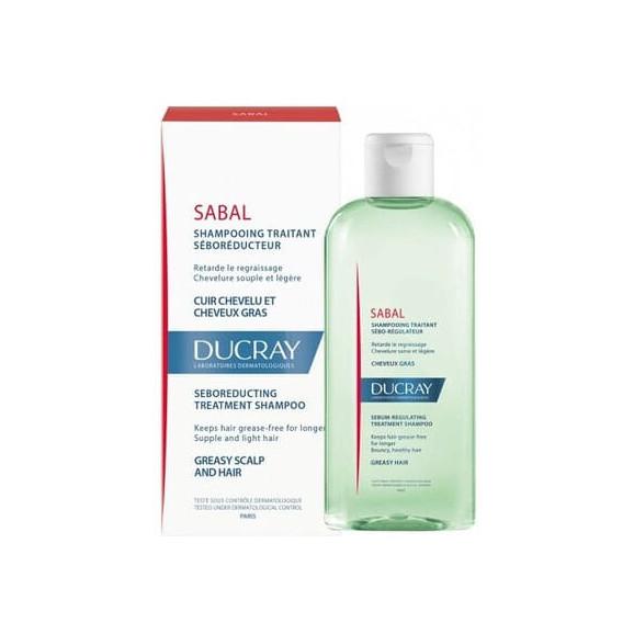 Ducray Sabal, szampon do włosów tłustych redukujący wydzielanie sebum, 200 ml - zdjęcie produktu
