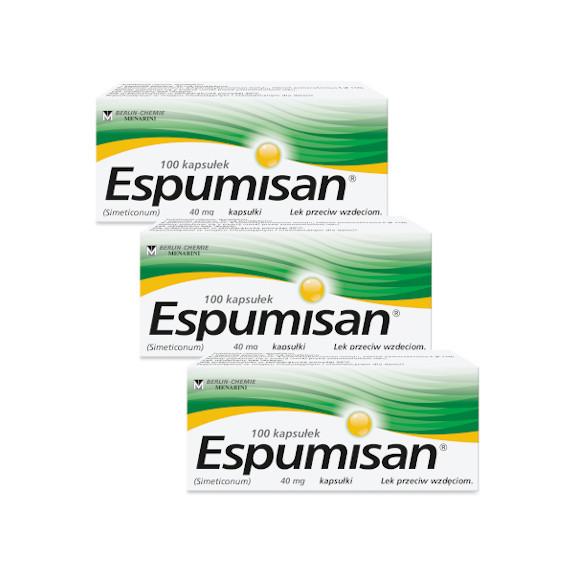 3x Espumisan, kapsułki, 40 mg, 100 szt. 3x Espumisan, kapsułki, 40 mg, 100 szt. - zdjęcie produktu