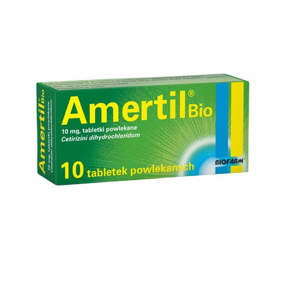 Amertil Bio, 10 mg, tabletki powlekane, 10 szt. Amertil Bio, 10 mg, tabletki powlekane, 10 szt. - zdjęcie produktu