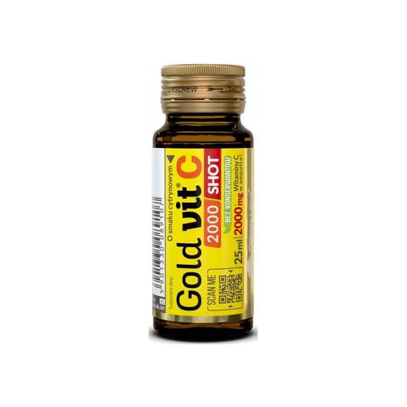 Olimp Gold-Vit C 2000 Shot, smak cytrynowy, 25 ml Olimp Gold-Vit C 2000 Shot, smak cytrynowy, 25 ml - zdjęcie produktu